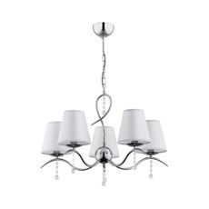 Luster na reťazi DIVA 5xE14/10W/230V lesklý chróm