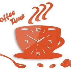 ModernClock Nástenné hodiny Coffee oranžové