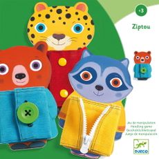 Detské drevené zapínacie zvieratká Djeco