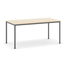 Jedálenský stôl, 1600 x 800 mm, tmavo sivá podnož, breza