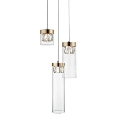 Zuma Line P0389-03D-F7AC - Krištáľový luster na lanku GEM 3xG9/28W/230V