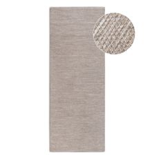 Béžový ručne tkaný behúň s prímesou vlny 80x200 cm Pradesh Linen White – Elle Decoration