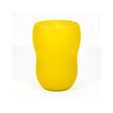 Sklenená váza 17 cm žltá