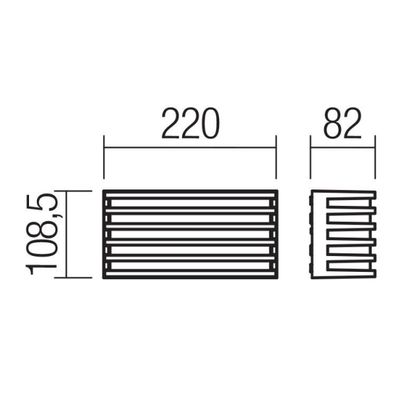 Redo 90638-LED Vonkajšie nástenné svietidlo BLAZE LED/12W/230V 3000K IP54 antracit