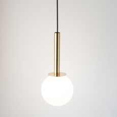 Luster na lanku DAISY 1xG9/12W/230V pr. 14 cm zlatá/čierna/biela