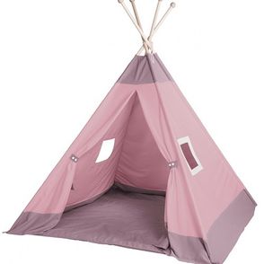 Veľký textilný stan teepee 158x210cm - ružová