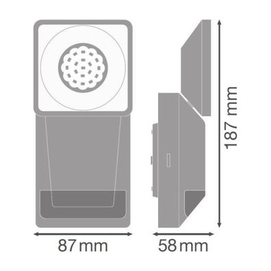 Ledvance - LED Vonkajšie nástenné svietidlo so senzorom SPOT LED/8W/230V IP55 biela