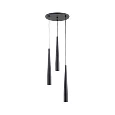 Luster na lanku KALINI 3xGU10/40W/230V pr. 30 cm čierna
