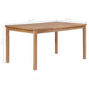 Záhradný jedálenský stôl teak Dekorhome 150x90x77 cm