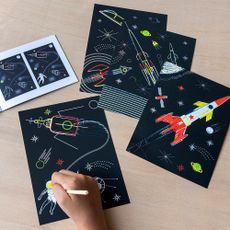 Vyškrabávacie obrázky Space Age – Rex London
