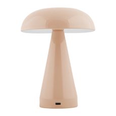 Béžová LED stmievateľná stolová lampa s kovovým tienidlom (výška 20,5 cm) Rachel – Leitmotiv
