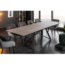 Estila Industriálny nadčasový jedálenský stôl Epinal s keramickou povrchovou doskou 180-220-260cm