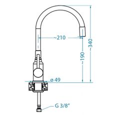 ALVEUS 1144429-Drezová batéria s flexibilným ramienkom MINTAS 34 cm oceľ/béžová