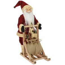 DekorStyle Vánoční figurka Santa Clause Mikolaj 45 cm červená
