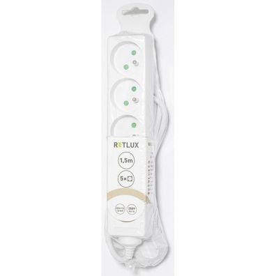 Retlux RPC 11 Predlžovací kábel, 5 zásuviek, 1,5 m​