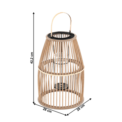 Lampáš-svietnik, 42,2 cm, pírodný bambus, MILES TYP 2