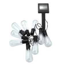 LED Solárna reťaz EDISON 10xLED/1,2V 300 mAh 3,8 m IP44