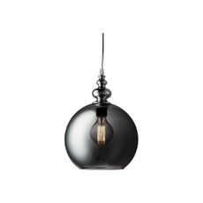 Searchlight 2020SM - Luster na lanku BALLS 1xE27/60W/230V čierna