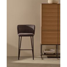 Tmavosivá barová stolička (výška sedadla 65 cm) Ciselia – Kave Home