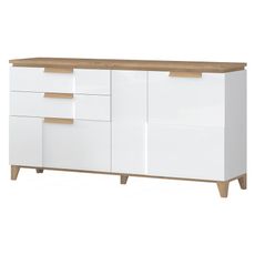 Komoda Brio K23 lakovaná pacific orech/crystal white