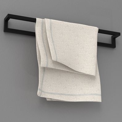 Nástenný vešiak na uteráky 7x60 cm čierna