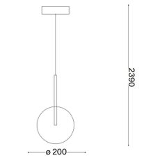 Ideal Lux - LED Luster na lanku EQUINOXE 1xG4/2W/230V pr. 20 cm mosadz/dymová