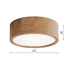 Kúpeľňové stropné svietidlo CLEO 2xE27/24W/230V IP54 pr. 27,5 cm dub