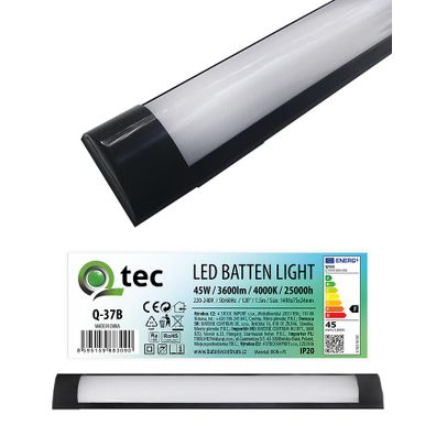 Lineárne svietidlo BATTEN LED čierne 45W Q-37B