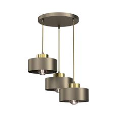 Luster na lanku MARTI 3xE27/15W/230V mosadz/zlatá