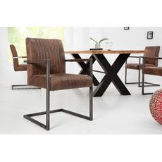 Estila Industriálna jedálenská stolička Imperial hnedá 88cm