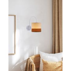 Nástenná lampa BIANCO 1xE27/40W/230V biela/hnedá