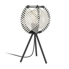 Eglo 44008 - Stolná lampa WAVERTON 1xE27/40W/230V biela/čierna