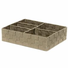 Organizér na bielizeň a doplky Compactor TEX - 5-dielny, 32 x 25 x 8 cm, Taupe sivo-béžový)