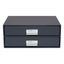 Tmavosivá 2-poschodová zásuvka na dokumenty Bigso Box of Sweden Birger, 33 × 22,5 cm