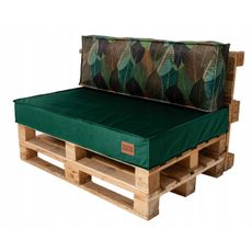 Golden Garden Paletové sedenie GG44 podsedák a vankúš 120cm x 80cm x 15cm smaragdová vzor kvety