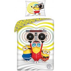 Bavlnené posteľné obliečky Mimoni - motív Retro Disco - 100% bavlna - 70 x 90 cm + 140 x 200 cm