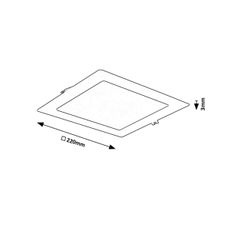 Rabalux 71231 - LED Podhľadové svietidlo SHAUN LED/18W/230V 22x22 cm čierna
