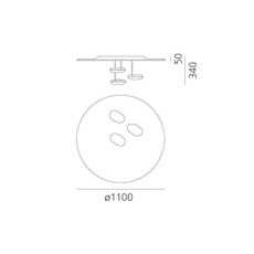 Artemide 1474110A - LED Stmievateľné stropné svietidlo DROPLET LED/87W/230V 3000K