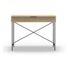 Konzolový stolík v dekore duba v prírodnej farbe 35.5x110 cm Ecrin – Marckeric