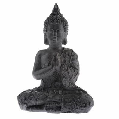 Záhradná dekorácia Budha, antracit, magnézium, 38 x 15 x 26 cm