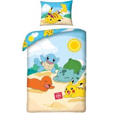 Bavlnené posteľné obliečky Pokémoni - motív Hano beach - 100% bavlna - 70 x 90 cm + 140 x 200 cm