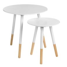 Okrúhle odkladacie stolíky v súprave 2 ks Viborg – Premier Housewares