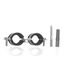 Kovový držiak s gumou pre dvojité 3/4" rúry 26-30 mm (200)