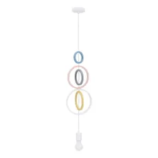 Bielo-ružové detské svietidlo s kovovým tienidlom Single - Candellux Lighting