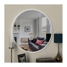 Nástenné zrkadlo GLOB pr. 59 cm biela