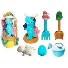 LEAN TOYS Súprava hračiek do piesku s mlynom – Dinosaurus