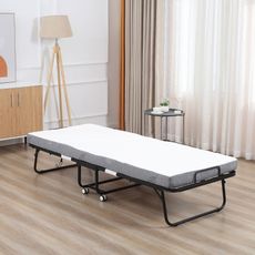 Skládací postel 184 x 65 x 26 cm | černá