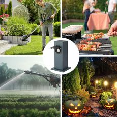 Brilagi - Vonkajší zásuvkový stĺpik PILLAR 1Z SCHUKO 230V IP44 antracit