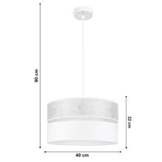 Luster na lanku LIMA 1xE27/60W/230V biela
