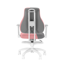 Detská rastúca stolička Neoseat KINDER WHITE PLUS — látka, šedá / svetlo ružová